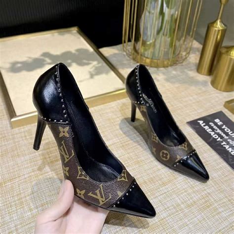 louis vuitton black sparkly heels|Louis Vuitton monogram heels.